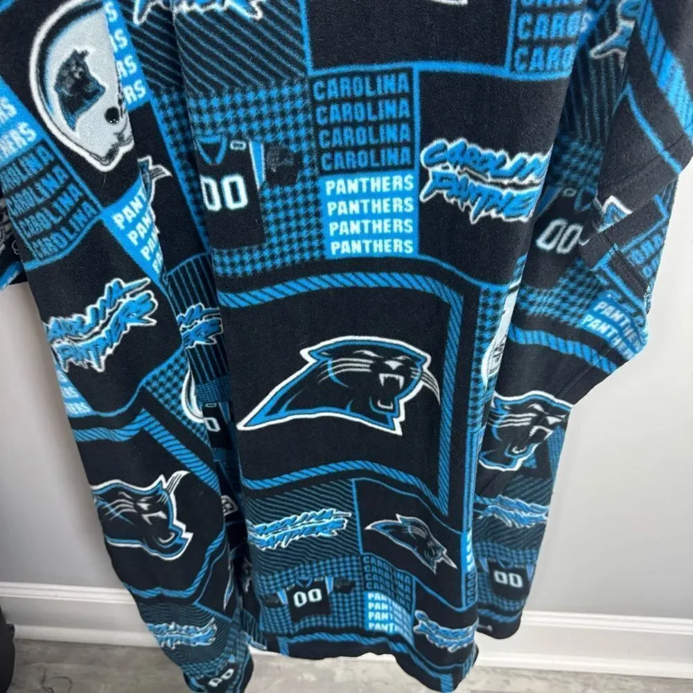 NFL | CAROLINA PANTHERS Blue Black Graphic Snuggie One Size Fits All